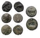 Ancient Coins - Greek coins: Lot of rare Ionian cities, Myos, Lebedos, Smyrna and Rhodes