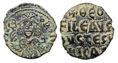 Ancient Coins - Byzantine coins: High grade Theophilus. 829-842. Æ bronze Follis - EF+!