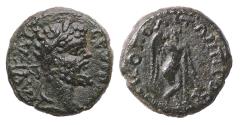 Ancient Coins - MOESIA INFERIOR, Nicopolis ad Istrum. Septimius Severus. AD 193-211. Æ Assarion w EROS - choice EF