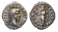 Ancient Coins - Roman Imperial: Lucius Verus. AD 161-169. AR silver  Denarius - Gem!