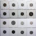 World Coins - Italy / Papal States: Vatican city Rome Mint, lot of 8 silver 5 to 10 Soldi coins, 1867-1868