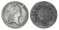 World Coins - German states: Sachsen-Albertinische Linie Ausbeute taler 1777 Friedrich August III. 1763-1806. Rare!