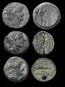 Ancient Coins - Greek coins: Lot of three Seleukid bronze coins, Antiochos I, Zebinas and amd Antiochos IX!