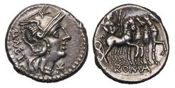 Ancient Coins - Roman republic: Q. Caecilius Metellus. 130 BC. AR silver Denarius, AU!
