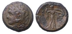 Ancient Coins - Greek coins: SICILY, Syracuse. Pyrrhos. 278-276 BC. AE24 - attractive