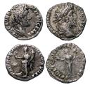 Ancient Coins - Pair of Roman Imperial silver AR denarius coins of Commodus AD 177-192., VF-VF+
