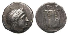 Ancient Coins - Greek coins: LESBOS, Mytilene. Circa 350-250 BC. AR silver Hemidrachm - fine style!