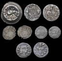 World Coins - Medieval coins and later, 5 bronze and silver coins, incl. German Medieval Bracteate