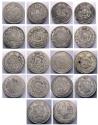 World Coins - Afghanistan: Kabul mint. Lot of Nine AR silver Rupees, 1892-1922.