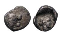Ancient Coins - Greek coins: AR silver Obol of Caria, Knidos, 411-404 BC - S!