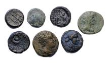 Ancient Coins - Greek coins: Nice lot of 7 mixed bronze coins, F-VF