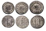Ancient Coins - Roman Imperial: Nice lot of 3 fully silvered antoniniani of Claudius II, Gallienus and Probus