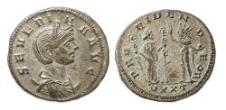 Ancient Coins - Roman Imperial: Exceptional silvered Antoninianus of Severina, 270-275 AD
