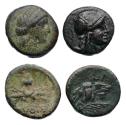 Ancient Coins - Greek coins: Pair of attractive bronze coins of Piene and Lesbos