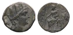 Ancient Coins - Greek coins: Cilicia Tarsos bronze w Zeus, Lion head and Bow C/M - RR!