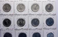 World Coins - Vatican city / Papal state: Coll. of 2 Lire coins 1929-1950, 12 pcs. in UNC-BU!