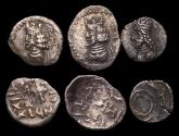Ancient Coins - Greek coins: Persis, lot of 3 AR silver coins (hemiobol and obols), Late 1st. century Nice VF- Unc!