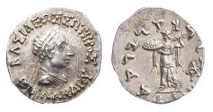 Ancient Coins - BAKTRIA, Indo-Greek Kingdom. Menander I Soter. Circa 155-130 BC. AR Drachm