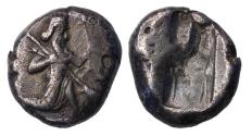 Ancient Coins - Greek coins: PERSIA, Achaemenid Empire. temp. Darios I to Xerxes II. Circa 485-420 BC. Lovely AR Siglos