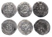 World Coins - Sasanian coins: Set of three high grade silver drachms, 7th. century AD