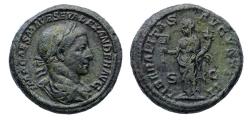 Ancient Coins - Roman Imperial: Rare and superb bronze As of Severus Alexander w Liberalitas!