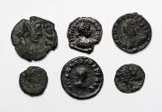 Ancient Coins - Roman Imperial lot of scarce very late Roman bronze coins!