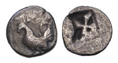 Ancient Coins - Greek coins: SICILY, Himera. Circa 530-520/15 BC. AR Obol
