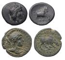 Ancient Coins - Lot of greek bronze and Roman provincial bronze (2), both VF+