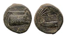 Ancient Coins - Greek coins: Scarce Lycia Phaselis bronze with galleys, 250 BC - EF!