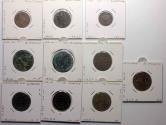 World Coins - Italy / Papal States: Vatican city Rome Mint, lot of 10 Quattrinos and 1/2 Baioccos, 1800s