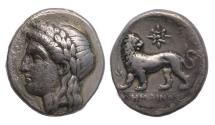 Ancient Coins - Greek coins: High relief IONIA, Miletos. Circa 350-340 BC. AR Tetradrachm - RRR!