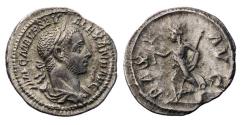 Ancient Coins - Roman Imperial: Fine style Severus Alexander silver denarius, Good VF