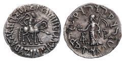 Ancient Coins - Greek coins: INDO-SCYTHIAN KINGS. Azilises. Circa 85-45/35 BC. AR Tetradrachm - Good VF