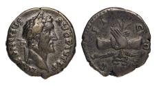 Ancient Coins - Roman Imperial silver AR denarius of Antoninus Pius - Clasped hands!