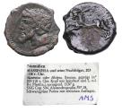 Ancient Coins - Greek coins: KINGS of NUMIDIA. Micipsa. 148-118 BC. Æ 26mm - exceptional portrait!