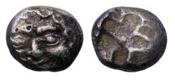 Ancient Coins - Greek coins: Archaic coinage of Parion in the 6th. cent. BC. AR silver Drachm with Gornoneion