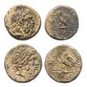 Ancient Coins - Greek coins: Pair of fine Pontos Amisos bronze coins AE20 Mithradates VI. Circa 85-65 BC