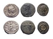 Ancient Coins - Roman Imperial: Lot of three choice silver & bronze coins incl. Augustus!