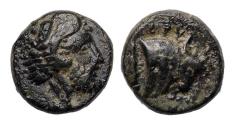Ancient Coins - Greek coins: IONIA. Erythrai, AE bronze, c. 400 BC - R!