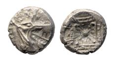Ancient Coins - Greek coins. Choice Kindya / CARIA, Halikarnassos AR silver Hekte with monster, Near EF
