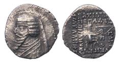 World Coins - Parthian Kings: Mithradates II 123-87 BC AR silver drachm