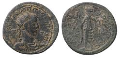 Ancient Coins - Rare and attractive AE36 medalic bronze of Cilicia, Tarsus of Philip I, Arabs, Good VF - R!