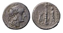 Ancient Coins - Roman Republic: Ti. Minucius C.f. Augurinus. 134 BC. AR Denarius