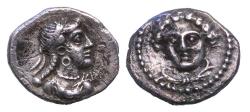 Ancient Coins - CILICIA, Tarsos. Tarkumuwa (Datames). Satrap of Cilicia and Cappadocia, 384-361/0 BC. AR Obol - EF