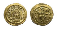 Ancient Coins - Byzantine coins: Attractive Justin II Gold solidus 565-578 AD