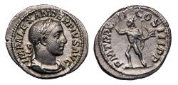 Ancient Coins - Roman Imperial: Lovely AR silver denarius of Severus Alexander - Gem AU
