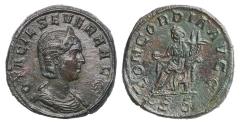 Ancient Coins - Roman imperial: High grade Otacilia Severa Æ sestertius, finest style portrait!
