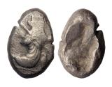Ancient Coins - Choice Greek Achaemenid silver stater siglos, ca. 5th. Century BC - Good VF!