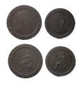 World Coins - United Kingdom: Lovely massive 2 Penny Pence Cartwheel Type 1797 George III + 1 penny!