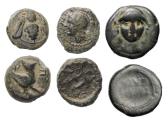 Ancient Coins - Greek coins: Lot of three scarce bronze Æ coins from Ionia, Ephesos and Priene